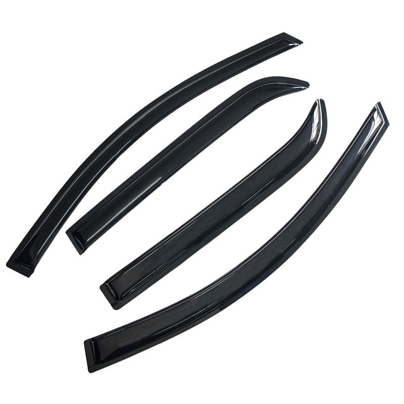 Lightronic Extra Durable Outside-Mount Auto Vent Window Visor, Fits 2007-2016 GMC Acadia, 2017 Acadia Limited, UV Protection Rain Guard, Original Wind Deflector, No-Drill Install, Dark Smoke, 4-Pcs - Image 4